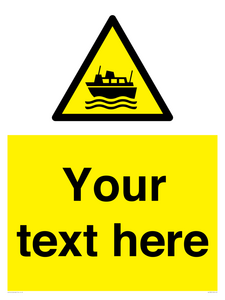 Custom warning ferries crossing vessels
